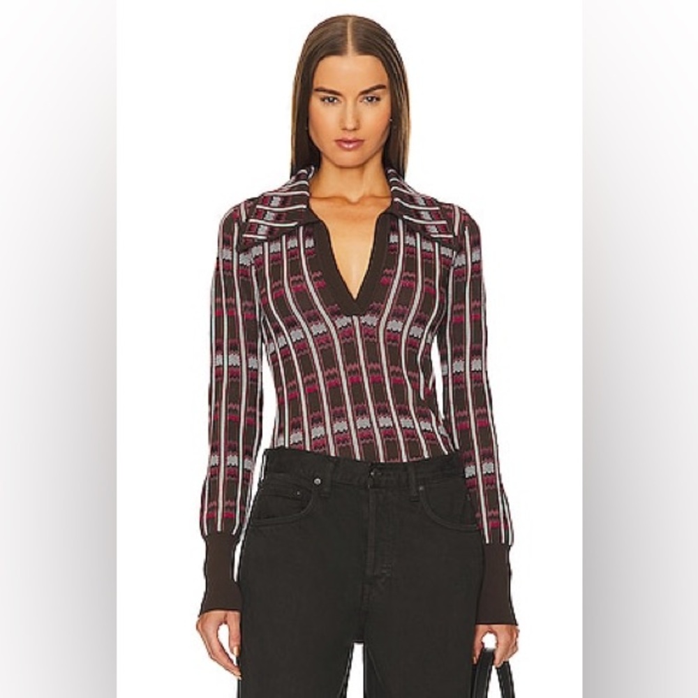 EQUIPMENT Rory Jacquard Polo Sweater, S